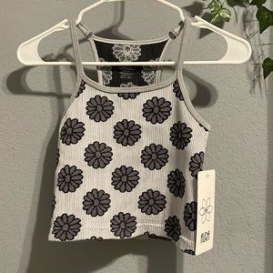 cropped flower shirt